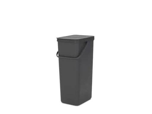 [90095997 1160469] Brabantia Recyclingbehälter Sort &amp; Go 40 l, Dunkelgrau