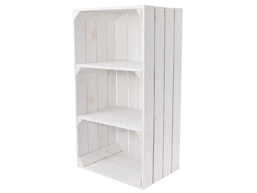 [90009589 1162310] Holz Zollhaus Regal Vintage Weiss 40 x 75 cm
