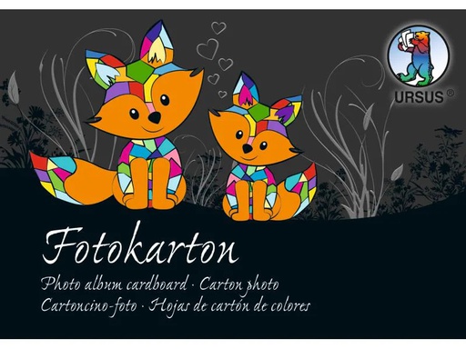 [90096252 1098767] URSUS Fotokarton A6, 60 Blatt, Sortiert