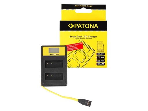 [90009613 1021663] Patona Ladegerät Smart Dual LCD USB Panasonic DMW-BLG10