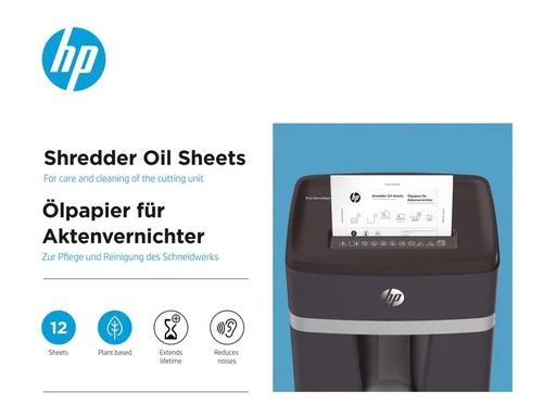 [90009663 1155845] HP Ölpapier für Aktenvernichter A5 12 Stück