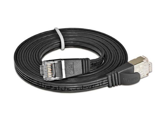 [90096874 314809] SLIM Slimpatchkabel RJ-45 - RJ-45, Cat 6, STP, 0.1 m, Schwarz