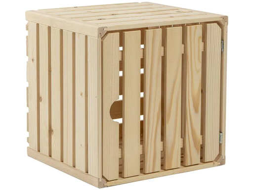 [90096965 1082383] Holz Zollhaus Holzharasse A 35 x 35 cm, mit Tür schweizer Holz