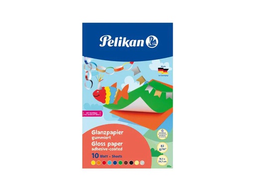 [90097035 401065] Pelikan Glanzpapier gummiert farbig assortiert
