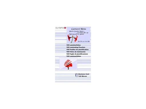 [90097056 128819] Olympia Laminierfolie 6.4 x 9.9 cm, 125 µm, 100 Stück, Glänzend