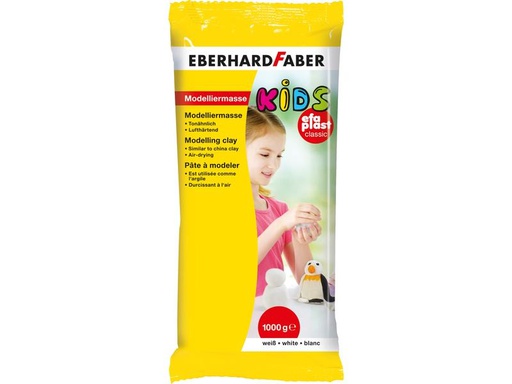 [90097136 1102076] Eberhard Faber Modelliermasse EFA PLAST Kids 1 kg, Weiss