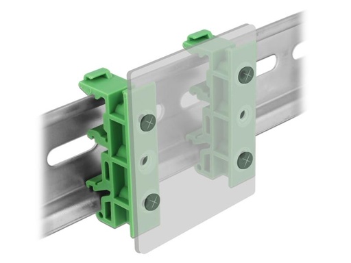 [90097418 860498] Delock Montageset Din-Rail Clip, 4er-Set für z.B. Raspberry Pi