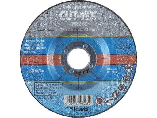 [90097494 492651] kwb Schruppscheibe CUT-FIX, Metall Ø 125 x 6.0 mm
