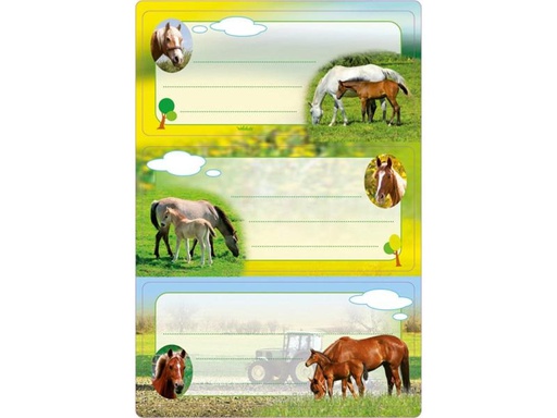 [90097558 1059330] Herma Stickers Schuletiketten Pferde