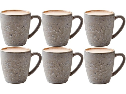 [90009739 1015180] Bitz Kaffeetasse 190 ml, 6 Stück, Grau/Crème