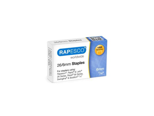 [90000955 928345] Rapesco Heftklammer 26/6 mm 1000 Stück