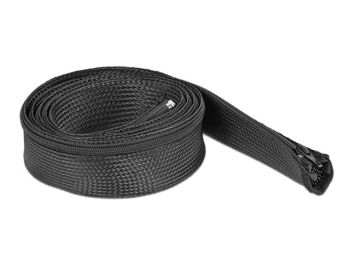 [90009779 1133388] Delock Kabelschlauch 2 m x 50 mm, mit Reissverschluss Schwarz