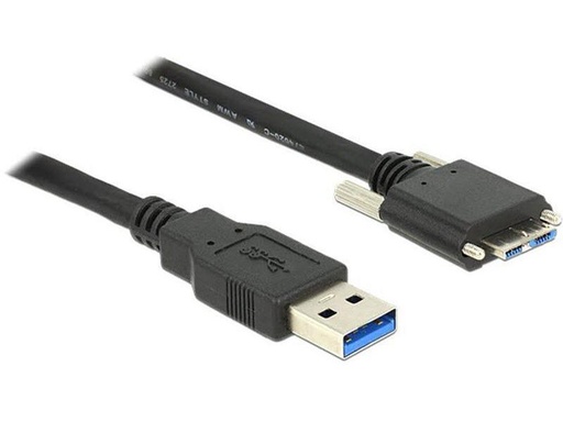 [90098020 474623] Delock USB 3.0-Kabel verschraubbar USB A - Micro-USB B 2 m