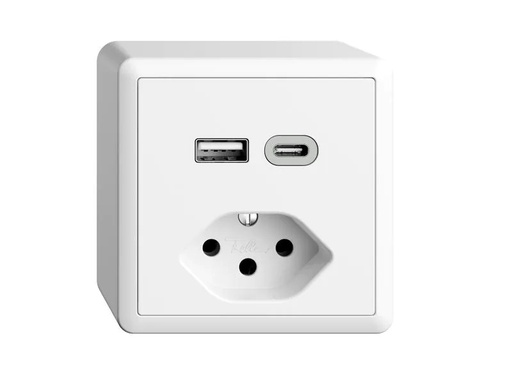 [90098049 1120497] Feller EDIZIOdue AP-Steckdosen USB A+C, 1x T13