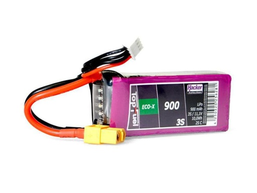 [90098092 1017034] Hacker RC-Akku LiPo 900 mAh 7.4 V 25C TopFuel ECO-X