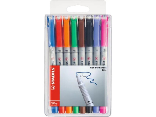 [90098316 1084151] STABILO Folienstift OHPen universal F 8 Stück Mehrfarbig
