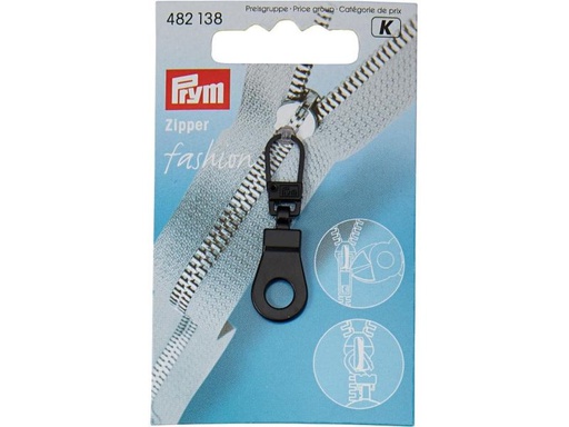 [90098379 1088177] Prym Reissverschluss Fashion Zipper, mit Öse, Schwarz