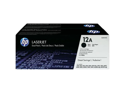 [90098531 197411] HP Toner Nr. 12A (Q2612A) Black (2er-Pack)