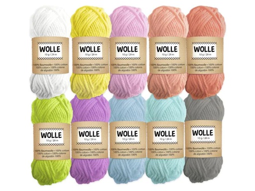 [90098565 1041348] URSUS Wolle 29 m Pastell, 10-teilig
