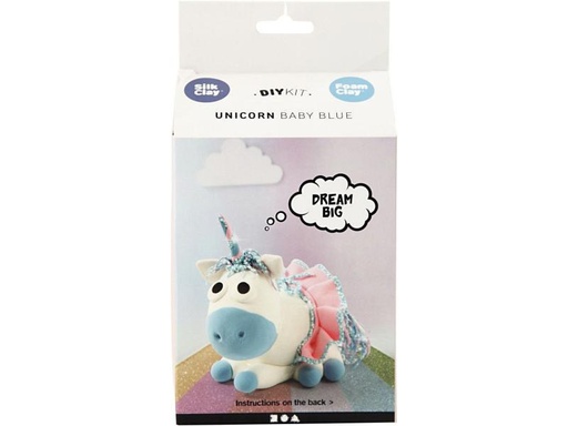 [90098700 723865] Creativ Company Modellier-Set Foam &amp; Silk Clay Set Einhorn, Blau