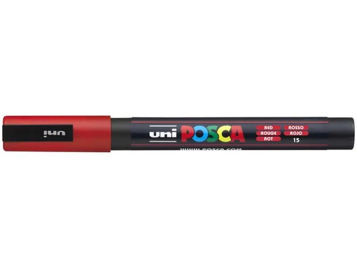 [90098730 779938] Uni Permanent-Marker POSCA 0.9-1.3 mm Rot