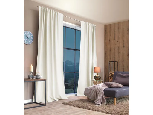 [90098811 1177343] Stotz Decor AG Nachtvorhang mit Faltenband Samedan 135 cmx145 cm, Wollweiss