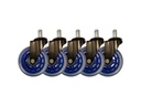 LC-Power Gaming Stuhlrollen 5er Set Dunkelblau