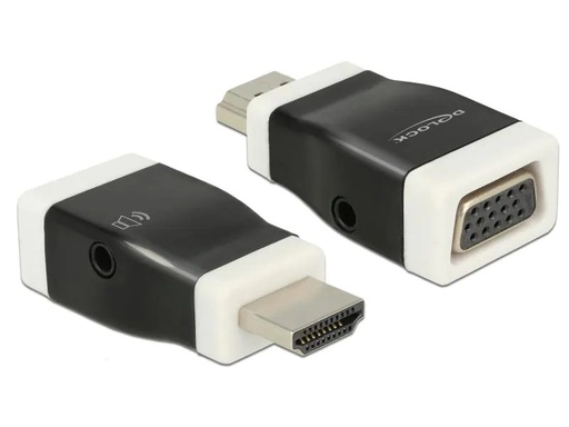 [90098954 557608] Delock Adapter HDMI - VGA Schwarz