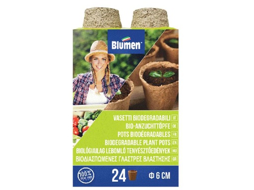[90099203 1036076] Blumen Aufzuchttöpfe Ø 6 cm, rund, 24 Stück