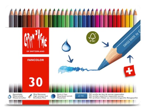 [90099205 380020] Caran d'Ache Farbstifte Fancolor 30 Stück