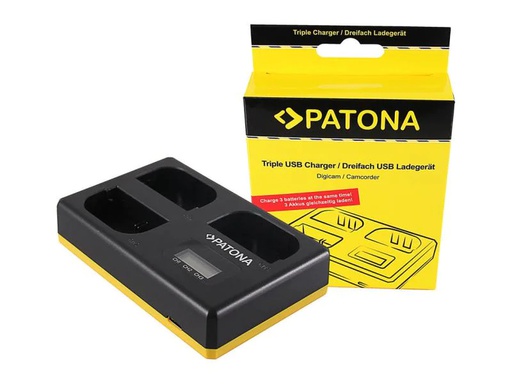 [90099291 810708] Patona Ladegerät Triple Canon LP-E6