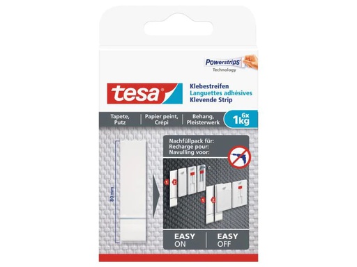[90099482 491947] tesa Klebestreifen 1 kg für Tapeten + Putz