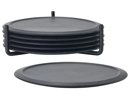 [90099498 589711] Zone Denmark Glasuntersetzer Singles 6 Stück, Schwarz