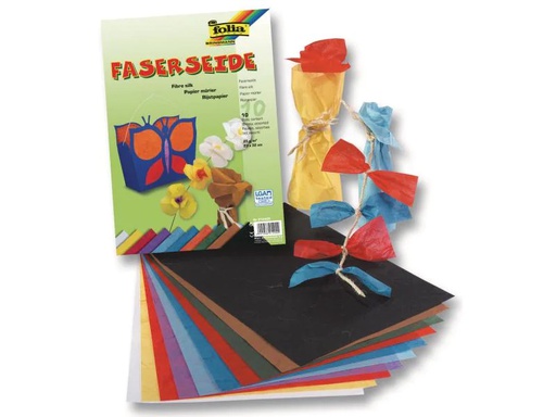 [90099535 599666] Folia Bastelpapier Faserseide Farbig sortiert