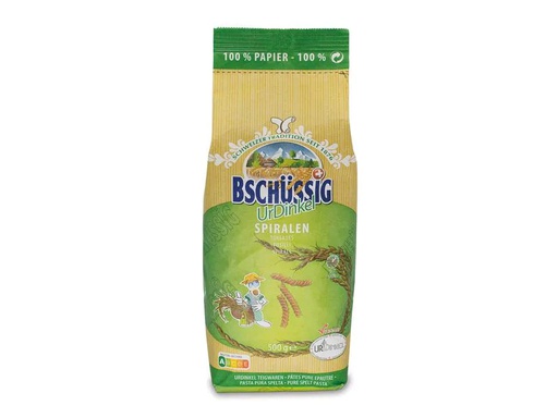 [90099643 808395] Bschüssig Teigwaren   UrDinkel Spiralen 500 g