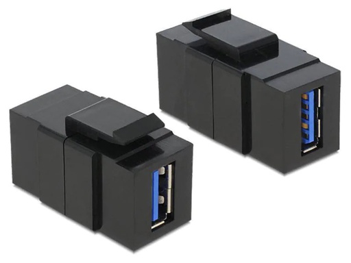 [90099838 285375] Delock Keystone-Modul USB 3.0, A – A, (f-f) Schwarz