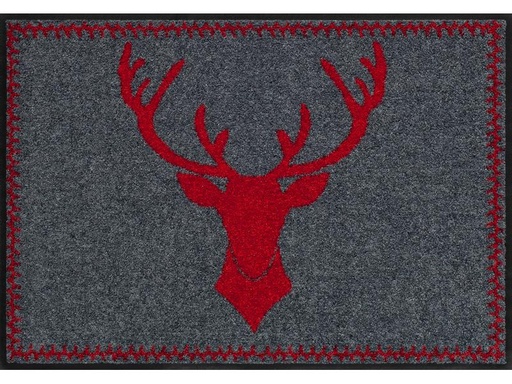 [90099971 1108301] Salonlöwe Fussmatte Franz Rot 50 cm x 75 cm